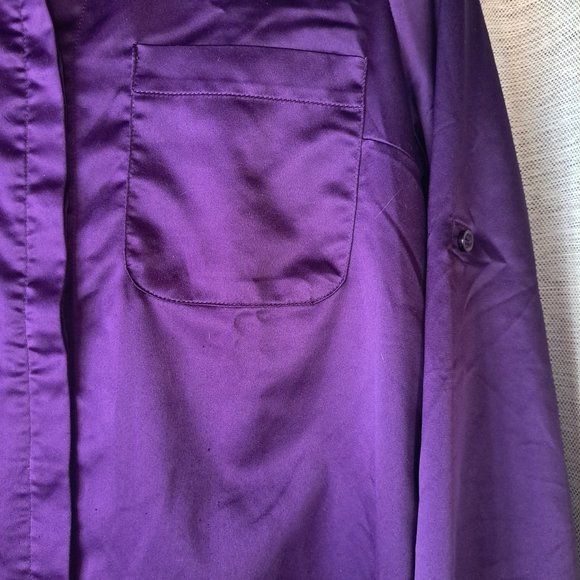 Purple satin shirt - Picture 2 of 4